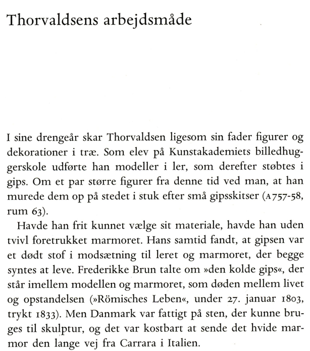 Thorvaldsens arbejdsmetode