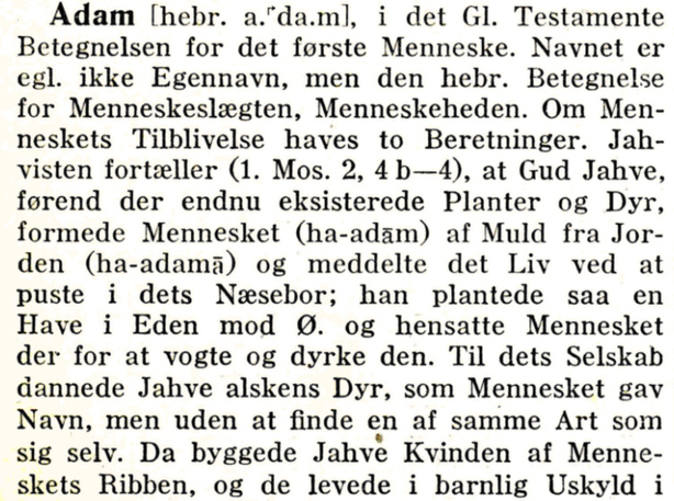 "Adam", Salomonsens Konversations Leksikon