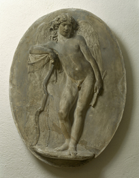 Den hvilende Amor, gipsrelief, A756