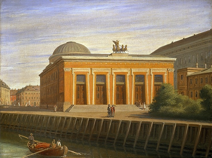 B 442, Constantin Hansen "Thorvaldsens Museum set fra Nybrogade"